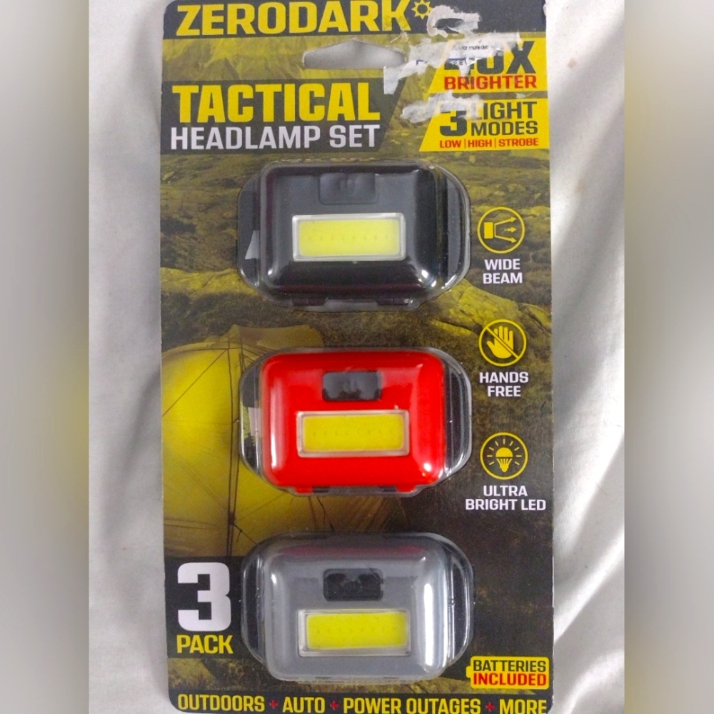 BRAND NEW - Zerodark 3pk Headlamp Set